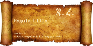 Magula Lilla névjegykártya